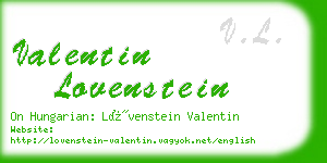 valentin lovenstein business card
